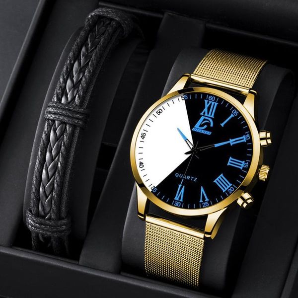 wristwatches stainless steel mesh belt mens watches minimalist two-color splicing men business leather bracelet quartz wrist watch, Slivery;brown
wristwatches stainless steel mesh belt mens watches minimalist two-color splicing men business leather bracelet quartz wrist watch, Slivery;brown