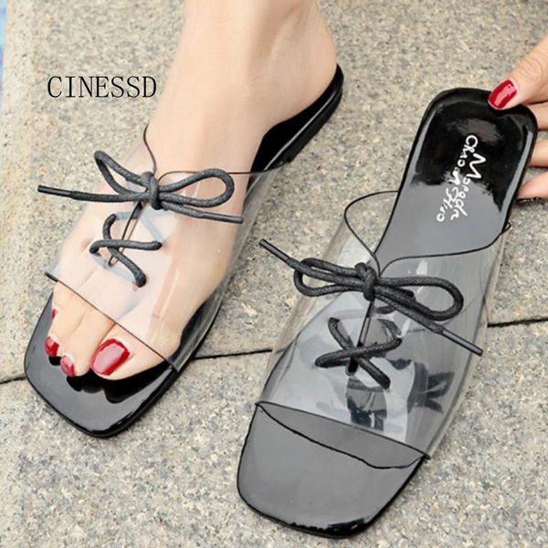 slippers pvc vamp transparent women low heels cross-tied womens shoes ladies house slides zapatos de mujer, Black
slippers pvc vamp transparent women low heels cross-tied womens shoes ladies house slides zapatos de mujer, Black