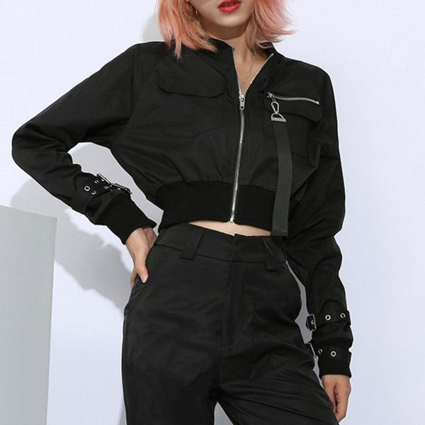 women's jackets 2021 streetwear jacket coat for women long-sleeved zipper female short punk spring autumn moto & biker clothes, Black;brown
women's jackets 2021 streetwear jacket coat for women long-sleeved zipper female short punk spring autumn moto & biker clothes, Black;brown