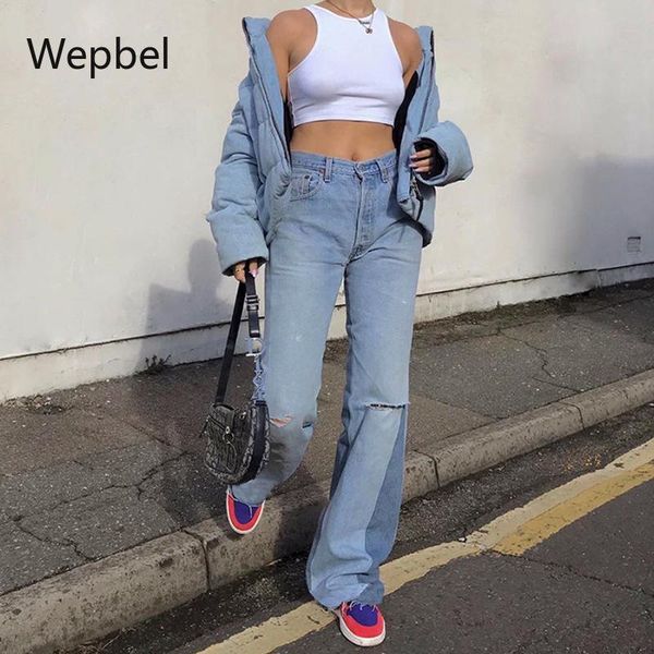 women washed jeans stitching straight denim pants fashion female trousers women's, Blue
women washed jeans stitching straight denim pants fashion female trousers women's, Blue