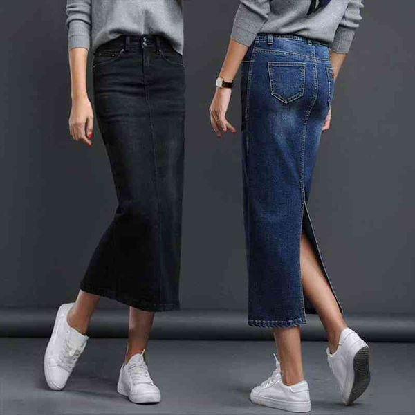 classic denim long jean womens skirts high waist pencil stretch black blue faldas largas jupe longue
classic denim long jean womens skirts high waist pencil stretch black blue faldas largas jupe longue
