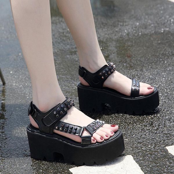 rivets platform sandals women chunky heels black punk gothic thick bottom comfort shoes for office ymb212
rivets platform sandals women chunky heels black punk gothic thick bottom comfort shoes for office ymb212