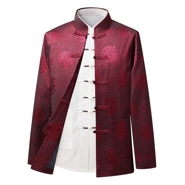 ethnic clothing chinese style jacket men's autumn and winter stand collar traditional tang suit long sleeve large dad coat, Red
ethnic clothing chinese style jacket men's autumn and winter stand collar traditional tang suit long sleeve large dad coat, Red