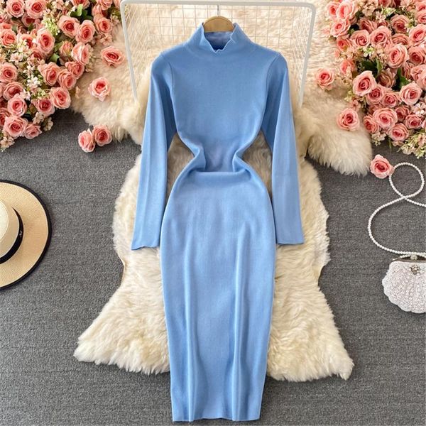 casual dresses autumn winter women solid knitted dress fashion elastic skinny vestidos turtleneck sweater long sleeve female clothes, Black;gray
casual dresses autumn winter women solid knitted dress fashion elastic skinny vestidos turtleneck sweater long sleeve female clothes, Black;gray