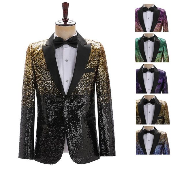 men's suits & blazers color gradient sequined suit jacket stage trendy shiny catwalk costumes bar singer performance dress plus size cl, White;black
men's suits & blazers color gradient sequined suit jacket stage trendy shiny catwalk costumes bar singer performance dress plus size cl, White;black