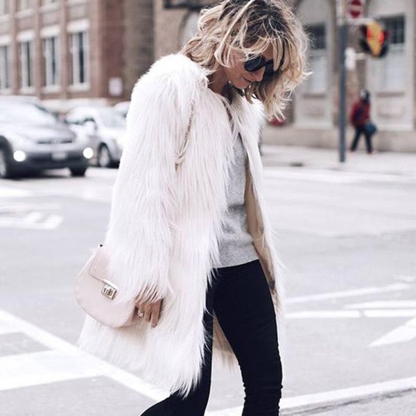 women's fur & faux autumn and winter europe the united states large size artificial coat v women long sleeves, Black
women's fur & faux autumn and winter europe the united states large size artificial coat v women long sleeves, Black