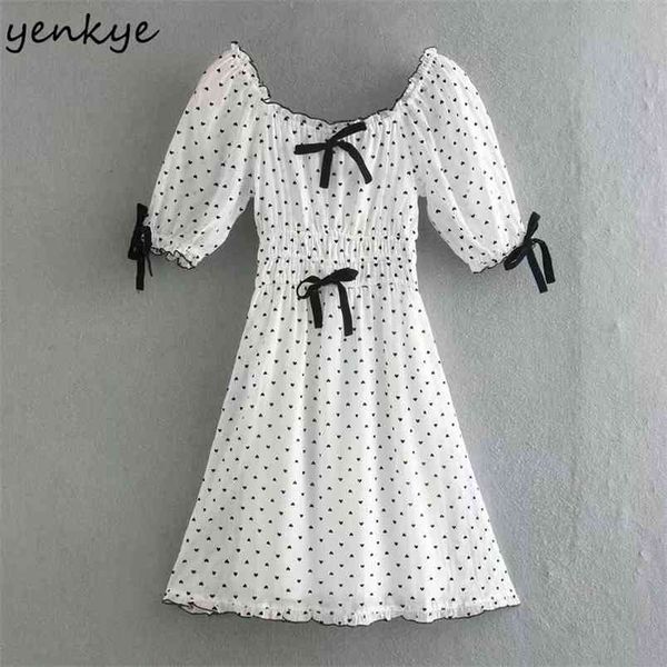 sweet heart pattern women dress front bow square neck short sleeve a-line mini chiffon summer vestido mujer 210514, Black;gray
sweet heart pattern women dress front bow square neck short sleeve a-line mini chiffon summer vestido mujer 210514, Black;gray