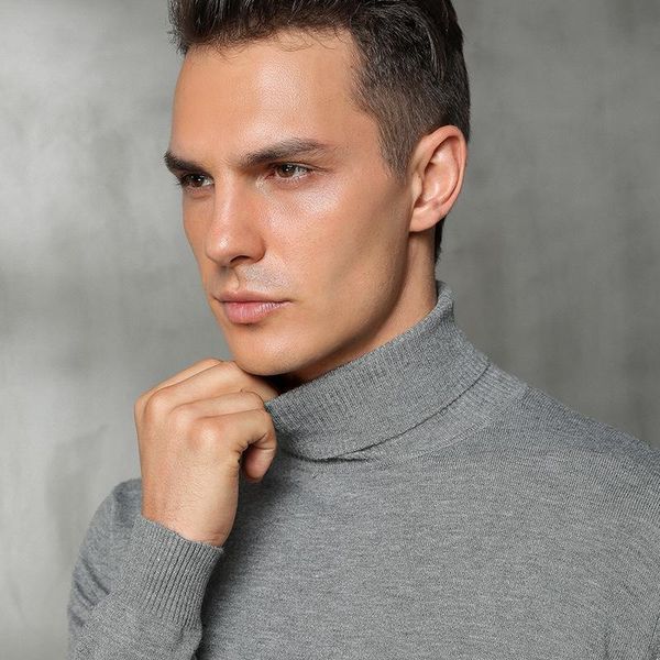 men's sweaters mrmt 2021 brand high-neck sweater cashmere long sleeve slim knit for male thicken clothing garment, White;black
men's sweaters mrmt 2021 brand high-neck sweater cashmere long sleeve slim knit for male thicken clothing garment, White;black