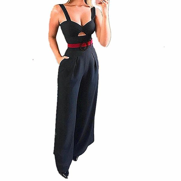 women's jumpsuits & rompers 2021 fashion playsuits summer women bodysuits romper with belted cut out twist front ladies wide leg jumpsu, Black;white
women's jumpsuits & rompers 2021 fashion playsuits summer women bodysuits romper with belted cut out twist front ladies wide leg jumpsu, Black;white