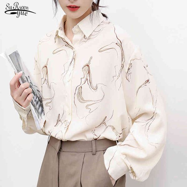 autumn chiffon shirt women's print casual loose puff sleeve women blouse plus size cardigan female blusas mujer 11459 210508, White
autumn chiffon shirt women's print casual loose puff sleeve women blouse plus size cardigan female blusas mujer 11459 210508, White