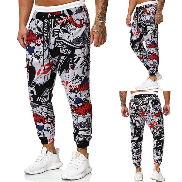men's pants jogging sweatpants fashion fitness stretch hip hop tight sportswear casual harem swe, Black 
men's pants jogging sweatpants fashion fitness stretch hip hop tight sportswear casual harem swe, Black