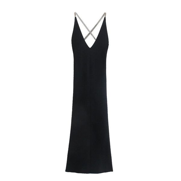 casual dresses puwd elegant women slim black knitted chain sling dress 2021 summer female backless v neck ladies soft solid, Black;gray
casual dresses puwd elegant women slim black knitted chain sling dress 2021 summer female backless v neck ladies soft solid, Black;gray
