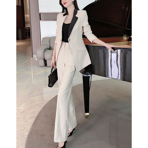 women's two piece pants 2021 spring autumn women elegant 2 set female button long sleeve blazer and wide leg trousers lady solid suits, White
women's two piece pants 2021 spring autumn women elegant 2 set female button long sleeve blazer and wide leg trousers lady solid suits, White