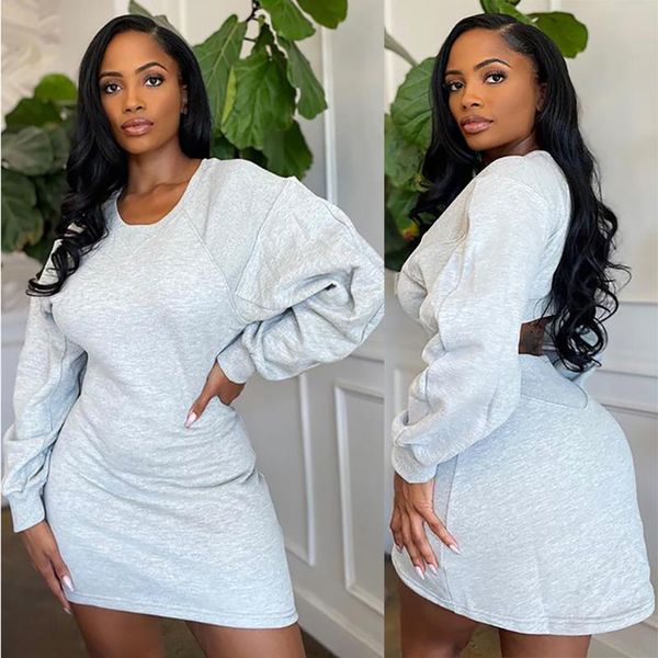 casual dresses xizou solid sweatshirt dress women's fashion backless ladies round neck long sleeve sweater fake 2 piece, Black;gray
casual dresses xizou solid sweatshirt dress women's fashion backless ladies round neck long sleeve sweater fake 2 piece, Black;gray