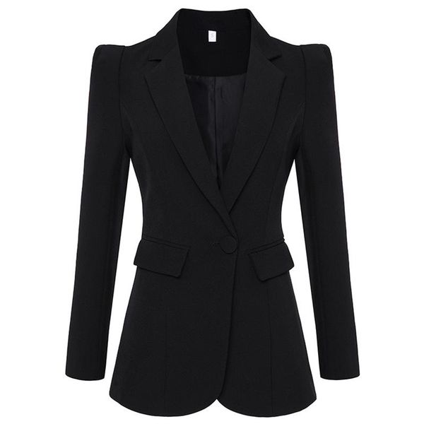 women's suits & blazers high-quality 2021 fashion spring and autumn solid color blazer office temperament commuter single button, White;black
women's suits & blazers high-quality 2021 fashion spring and autumn solid color blazer office temperament commuter single button, White;black