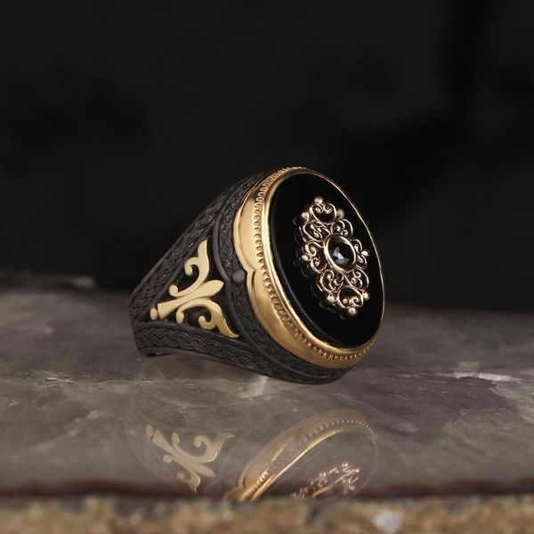 sterling silver ring for men handmade natural stone vintage gift mens rings all size turkish fashion jewelry accessory cluster, Golden;silver
sterling silver ring for men handmade natural stone vintage gift mens rings all size turkish fashion jewelry accessory cluster, Golden;silver