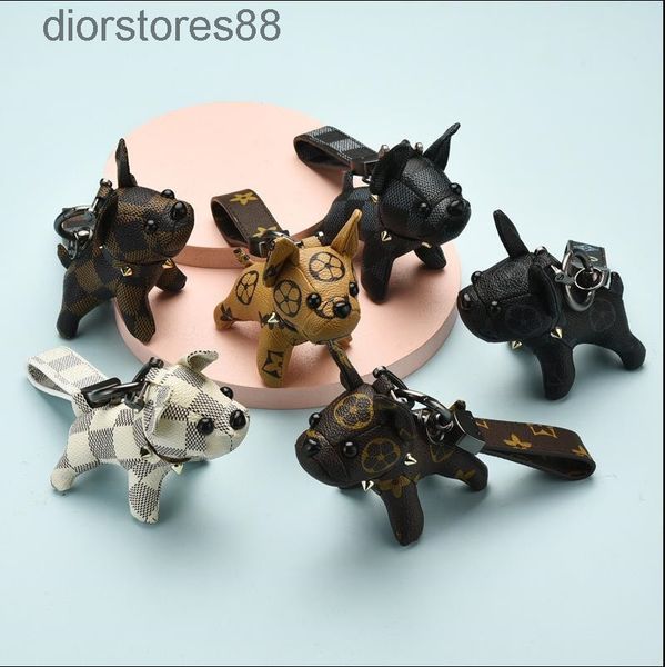 key chain horseshoe leather lovely creative three-dimensional dog personality old flower car pendant, Silver 
key chain horseshoe leather lovely creative three-dimensional dog personality old flower car pendant, Silver