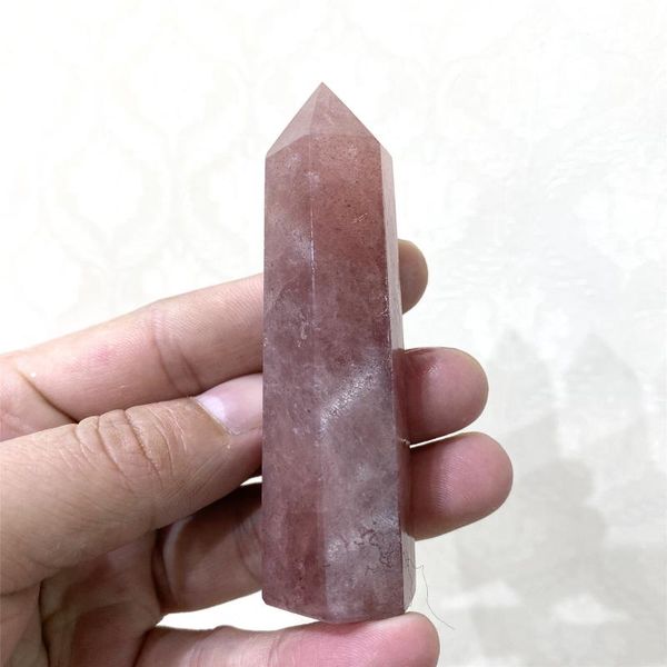 decorative objects & figurines 1pcs natural polished pretty strawberry quartz tower healing crystal wand points random delivery
decorative objects & figurines 1pcs natural polished pretty strawberry quartz tower healing crystal wand points random delivery