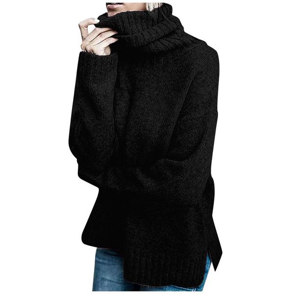 women's sweaters ladies elegant irregular knitted sweater 2021 turtleneck solid color long sleeve oversized thick pullover jumper suete, White;black
women's sweaters ladies elegant irregular knitted sweater 2021 turtleneck solid color long sleeve oversized thick pullover jumper suete, White;black