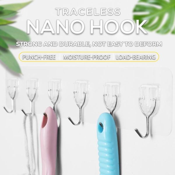 hooks & rails traceless nano hook plastic stainless steel hook, thick and non-marking sticker, strong sticking 6 packaging
hooks & rails traceless nano hook plastic stainless steel hook, thick and non-marking sticker, strong sticking 6 packaging