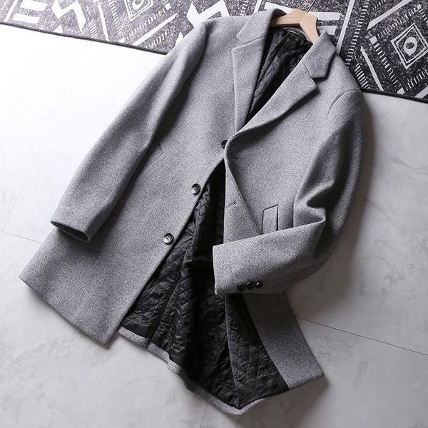 men's wool & blends 2021 autumn long cotton filler trench coat hiver homme elegant woollen casaco masculino inverno, Black
men's wool & blends 2021 autumn long cotton filler trench coat hiver homme elegant woollen casaco masculino inverno, Black