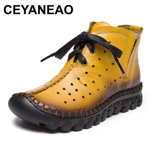 boots ceyaneaowomen genuine leather woman ankle hollow out women spring summer shoes large size, Black
boots ceyaneaowomen genuine leather woman ankle hollow out women spring summer shoes large size, Black