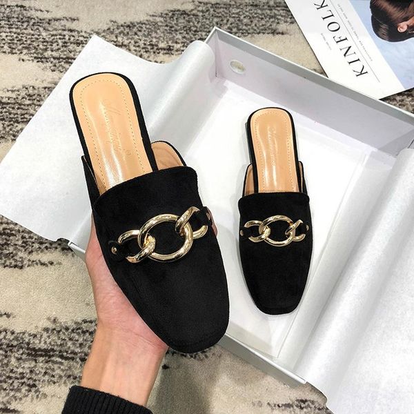 low heel slippers women 2021 simple square toe mules shoes korean designer outdoor lazy half er04, Black
low heel slippers women 2021 simple square toe mules shoes korean designer outdoor lazy half er04, Black