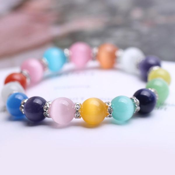 charm bracelets women's multicolored opal bracelet crystal jewelry ethnic wind cat eye hand chain (multicolor), Golden;silver
charm bracelets women's multicolored opal bracelet crystal jewelry ethnic wind cat eye hand chain (multicolor), Golden;silver