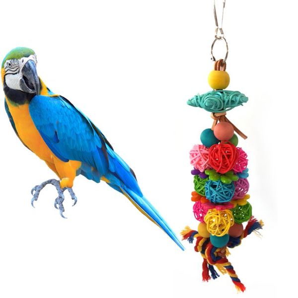other bird supplies multicolor parrot chew toy natural rattan hanging bite resistant ball training cage accessories
other bird supplies multicolor parrot chew toy natural rattan hanging bite resistant ball training cage accessories