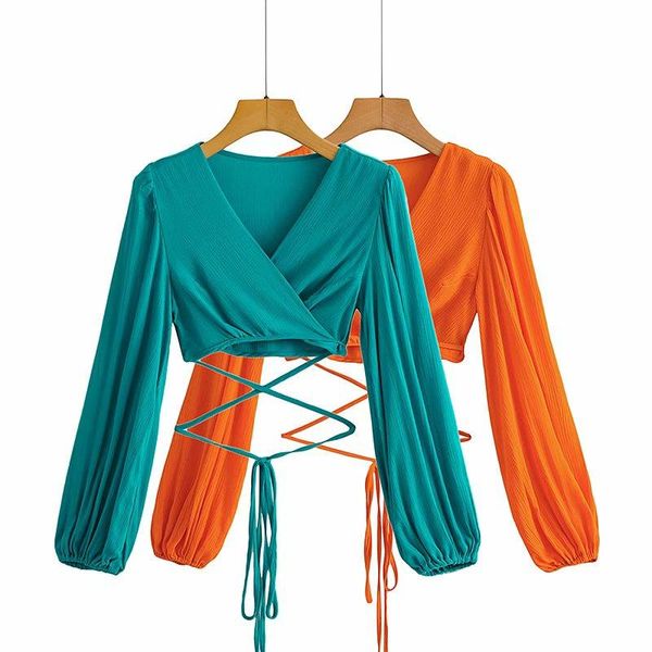 women's blouses & shirts puwd elegant women orange v neck lacing pullover 2021 summer fashion female slim fold short ladies chic solid, White
women's blouses & shirts puwd elegant women orange v neck lacing pullover 2021 summer fashion female slim fold short ladies chic solid, White