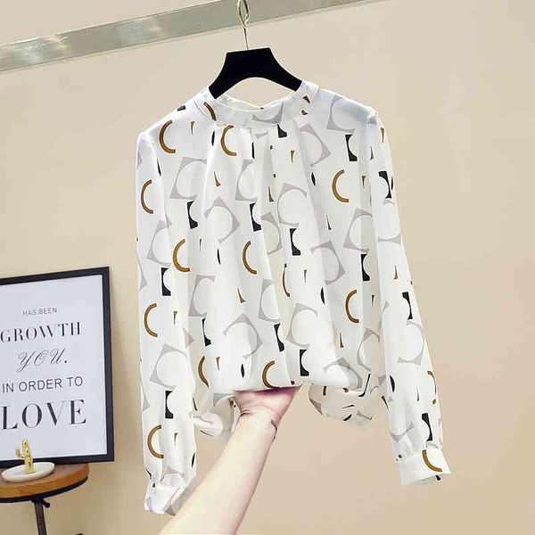 suits printed stand collar chiffon women lady blouse pullover long sleeve female shirt blusas, White;black
suits printed stand collar chiffon women lady blouse pullover long sleeve female shirt blusas, White;black
