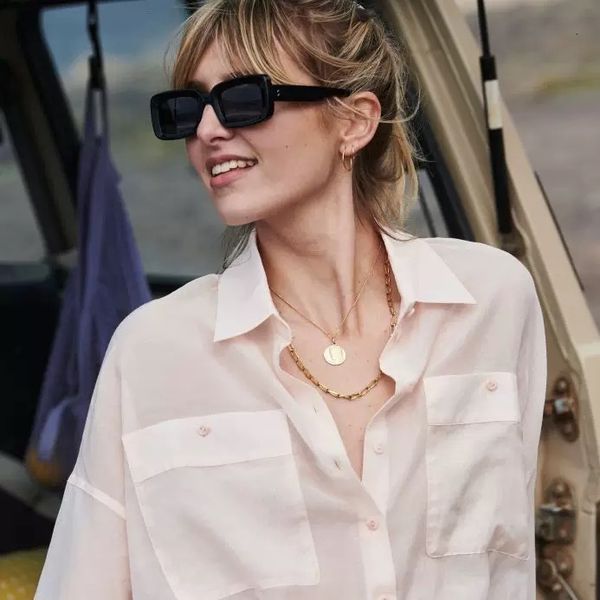 shirt paris big pocket silk cotton slightly transparent light and elegant casual long-sleeved turn-down collar women oetd, White
shirt paris big pocket silk cotton slightly transparent light and elegant casual long-sleeved turn-down collar women oetd, White