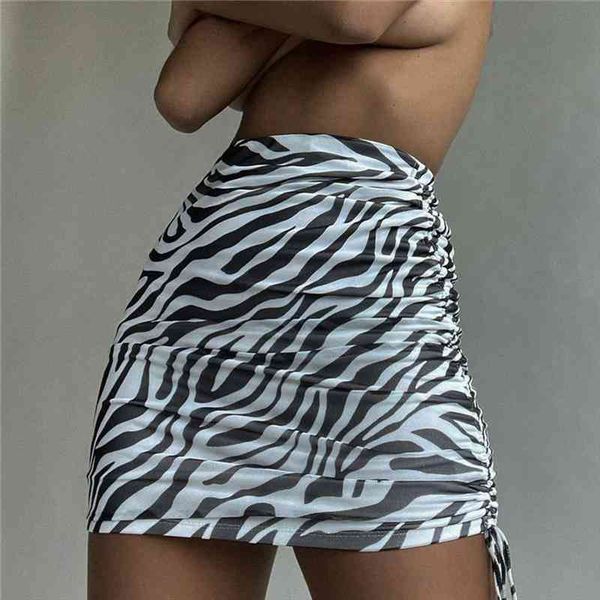 bodycon mini summer women skirts high waist fashion zebra print side drawstring ruched skirt streetwear, Black
bodycon mini summer women skirts high waist fashion zebra print side drawstring ruched skirt streetwear, Black