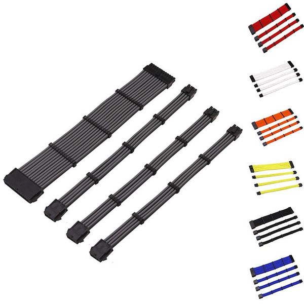 extension cable kit atx power cord 18 awg 24pin/6+2pin/ cpu 8pin transfer pc case sleeved tripods
extension cable kit atx power cord 18 awg 24pin/6+2pin/ cpu 8pin transfer pc case sleeved tripods