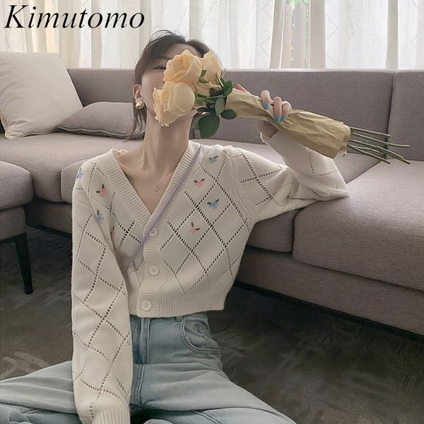 kimutomo vintage floral embroidery cardigans spring autumn fashion women v-neck gentle hollow out short sweater thin 210521, White
kimutomo vintage floral embroidery cardigans spring autumn fashion women v-neck gentle hollow out short sweater thin 210521, White
