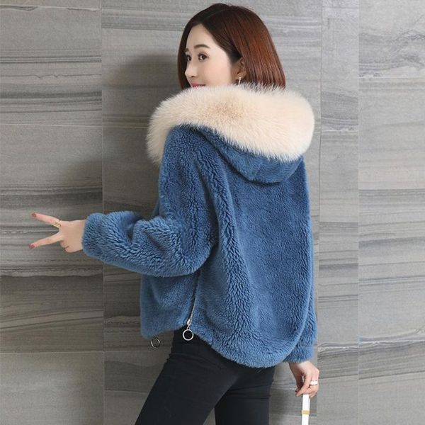 women's fur & faux jacket women sheep cashmere coat hooded lamb imitation collar womens winter jackets and coats, Black
women's fur & faux jacket women sheep cashmere coat hooded lamb imitation collar womens winter jackets and coats, Black