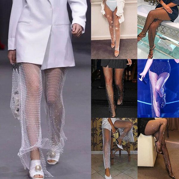 crystal fishnet pants womens diamond shiny elastic beach cover party club trousers see through women's & capris, Black;white
crystal fishnet pants womens diamond shiny elastic beach cover party club trousers see through women's & capris, Black;white