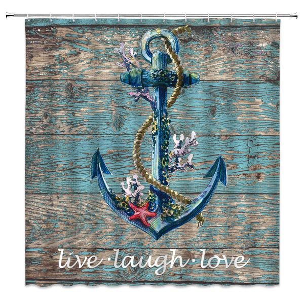 nautical anchor shower curtain rustic wood anchor with coral starfish live laugh love ocean vintage old board fabric bathroom
nautical anchor shower curtain rustic wood anchor with coral starfish live laugh love ocean vintage old board fabric bathroom