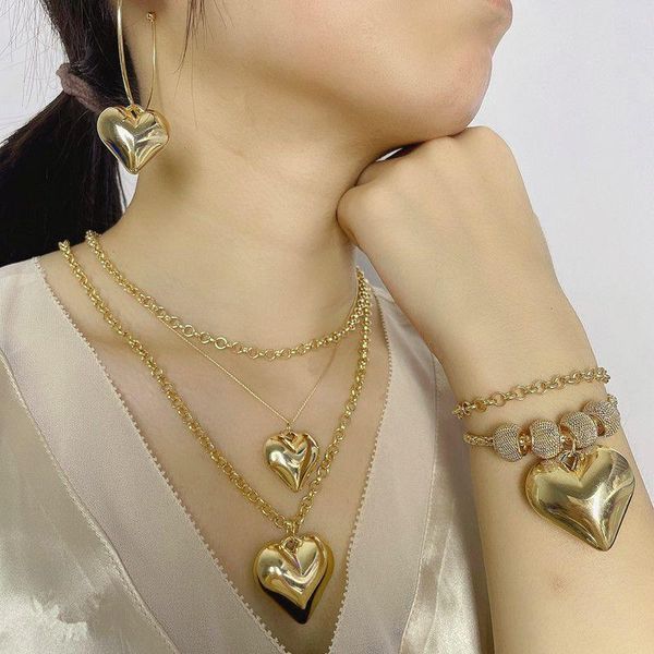 pendant necklaces vintage punk chains on the neck choker necklace for women gold thick chain heart pendants party boho jewelry colar, Silver
pendant necklaces vintage punk chains on the neck choker necklace for women gold thick chain heart pendants party boho jewelry colar, Silver