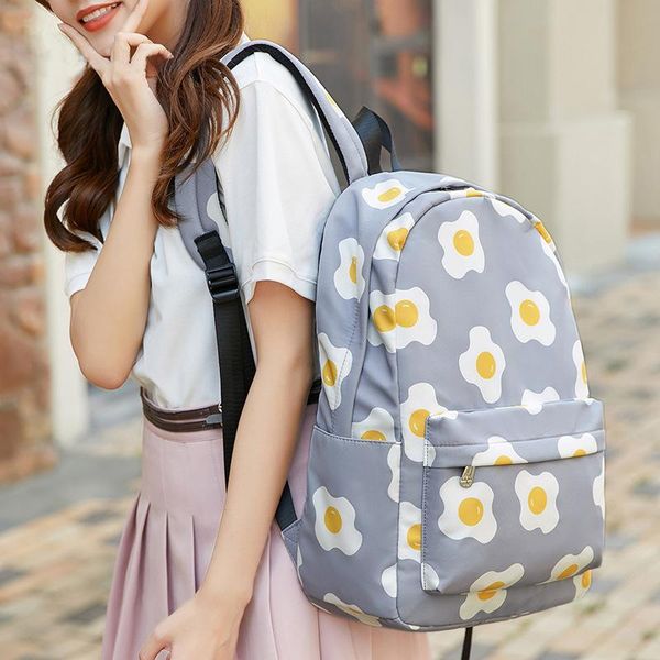 school bags egg yolk printed backpack simple girl middle high student schoolbag large capacity waterproof casual travel
school bags egg yolk printed backpack simple girl middle high student schoolbag large capacity waterproof casual travel
