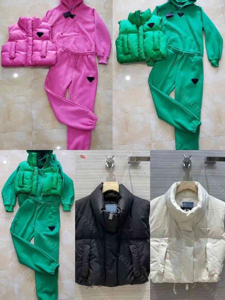 2021ss winter brand women tracksuit hoodies pants down vest 3-piece logo fashion designer sports set long sleeve running fitness female spor, White
2021ss winter brand women tracksuit hoodies pants down vest 3-piece logo fashion designer sports set long sleeve running fitness female spor, White