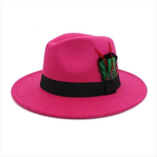Women Winter Hat Hip Hop Streetwear Feather Tirlby Hats For Men Wedding Church Formal Khaki Felted Fedora Sombreros De Mujer, Blue;gray
Women Winter Hat Hip Hop Streetwear Feather Tirlby Hats For Men Wedding Church Formal Khaki Felted Fedora Sombreros De Mujer, Blue;gray
