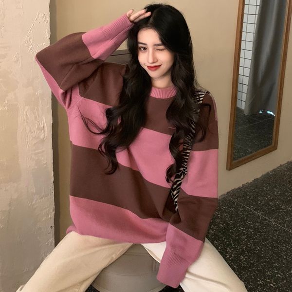 2 colors korean style autumn and Winter 2021 loose o neck knitted Sweater and pullovers womens(C9879), White;black
2 colors korean style autumn and Winter 2021 loose o neck knitted Sweater and pullovers womens(C9879), White;black