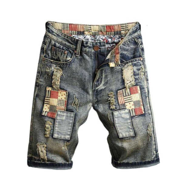 men's jeans mens vintage scratched fashion straight patchwork denim shorts casual zip 2021, Blue
men's jeans mens vintage scratched fashion straight patchwork denim shorts casual zip 2021, Blue