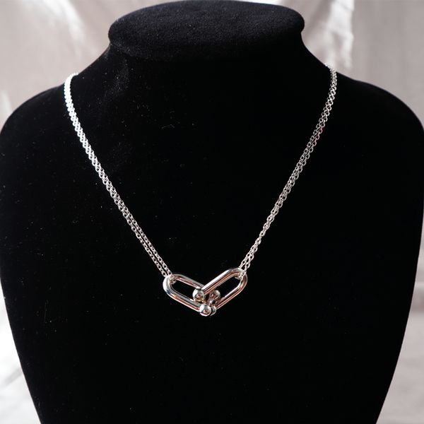 100% sterling silver horseshoe clasp necklace 925 material clavicle chain designer fashion jewelry gift
100% sterling silver horseshoe clasp necklace 925 material clavicle chain designer fashion jewelry gift