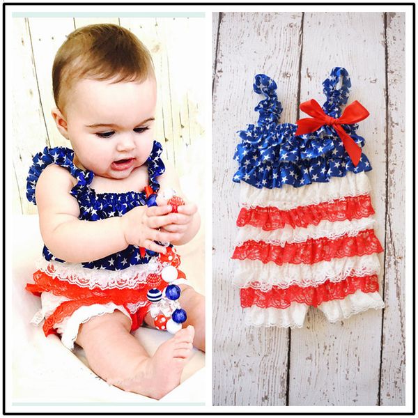 summer baby lace khaki creeper satin suspender jumpsuit us independence day children's wear, White
summer baby lace khaki creeper satin suspender jumpsuit us independence day children's wear, White