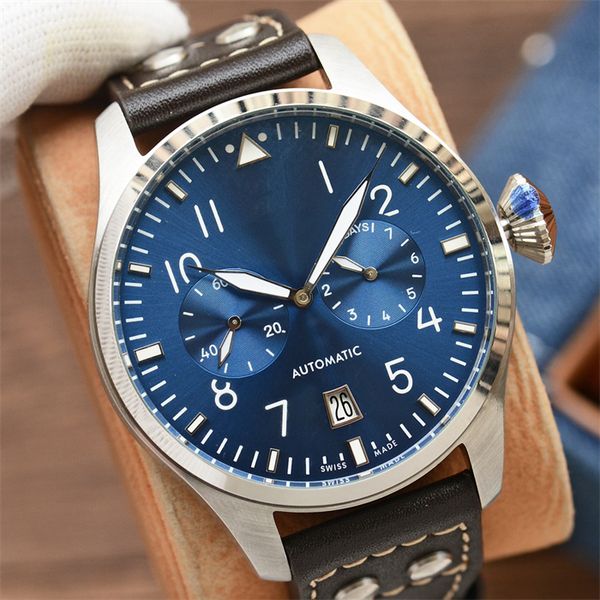 i-004 44*13mm montre de luxe mens watches fully automatic mechanical movement 316 fine steel watch case imported calfskin watchband wristwat, Slivery;brown
i-004 44*13mm montre de luxe mens watches fully automatic mechanical movement 316 fine steel watch case imported calfskin watchband wristwat, Slivery;brown