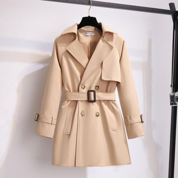 women's trench coats korea chic autumn women double breasted khaki coat with belt streetwear female lapel loose outwear black windbreak, Tan;black
women's trench coats korea chic autumn women double breasted khaki coat with belt streetwear female lapel loose outwear black windbreak, Tan;black