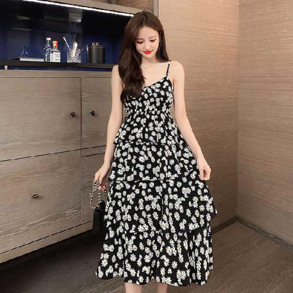 casual dresses dress women clothes summer french strap platycodon grandiflorum small daisy print slim high cake elastic waist pky7, Black;gray
casual dresses dress women clothes summer french strap platycodon grandiflorum small daisy print slim high cake elastic waist pky7, Black;gray