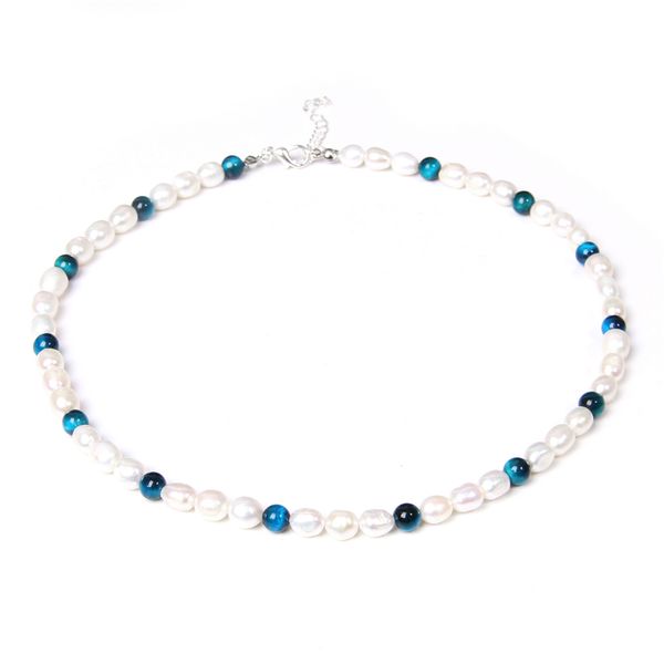 natural freshwater pearls necklace women royal blue tiger eye pendant choker vintage femme jewelry elegant chain party accessory, Black
natural freshwater pearls necklace women royal blue tiger eye pendant choker vintage femme jewelry elegant chain party accessory, Black
